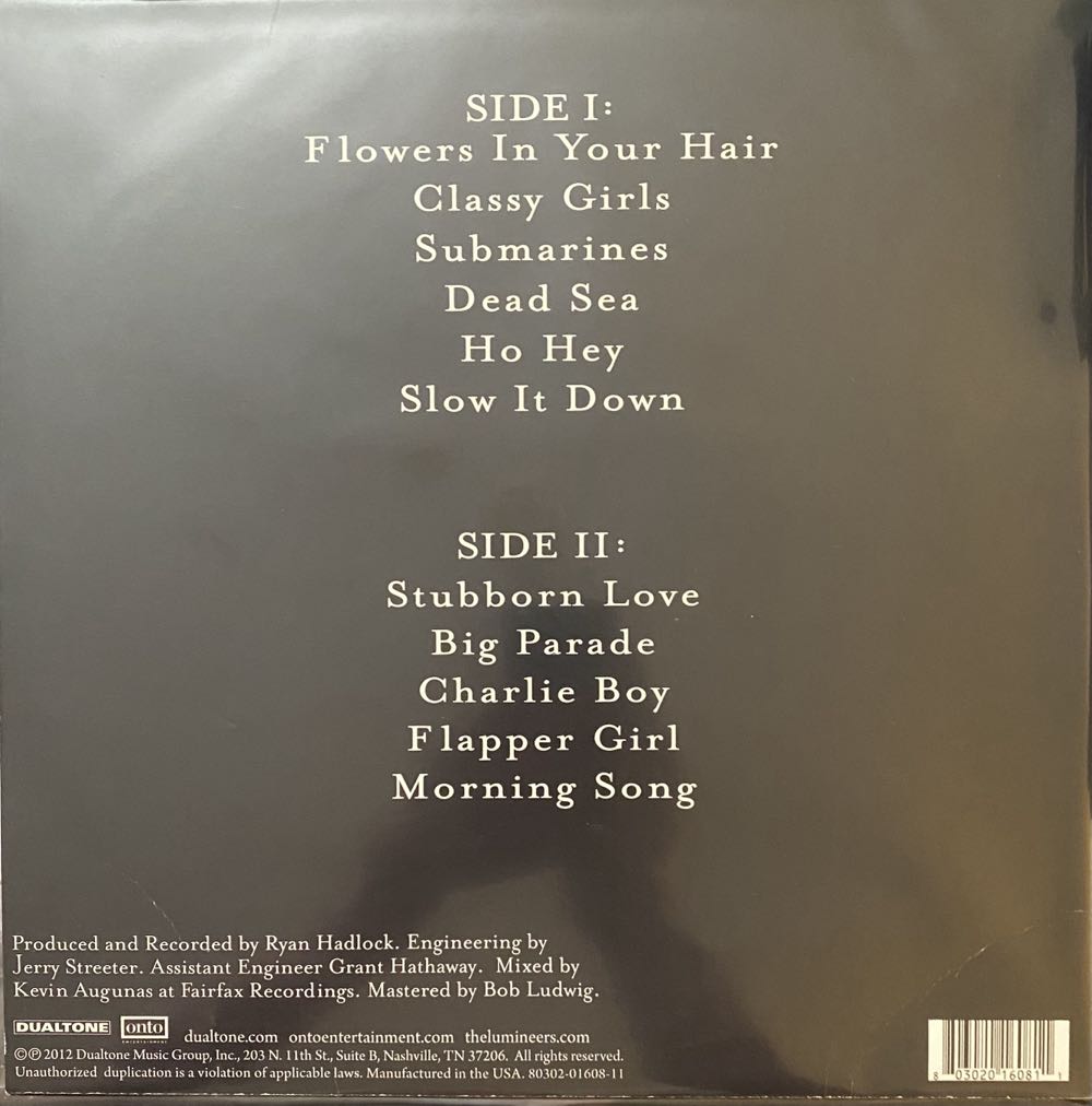 The Lumineers - Lumineers, The (12”) music collectible - Main Image 2