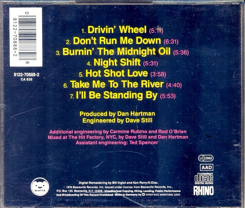 Night Shift - Foghat (12” - 41) music collectible - Main Image 2