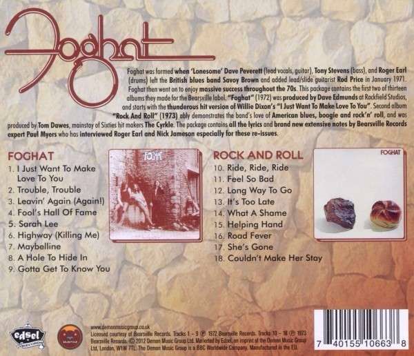 Rock And Roll - Foghat (12” - 3829) music collectible - Main Image 2