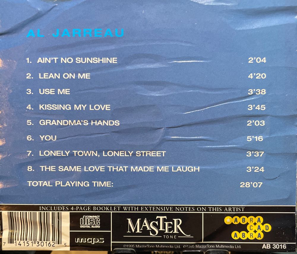 Al Jarreau: Ain’t No Sunshine - Al Jarreau (CD - 28) music collectible [Barcode 714151301625] - Main Image 2