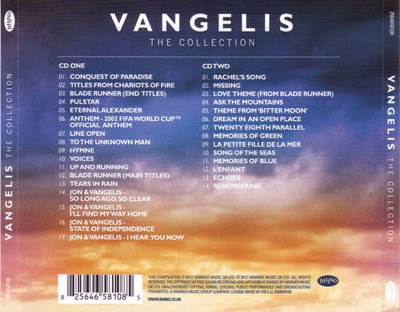Vangelis The Collection - Vangelis (CD - 156) music collectible [Barcode 825646581085] - Main Image 2