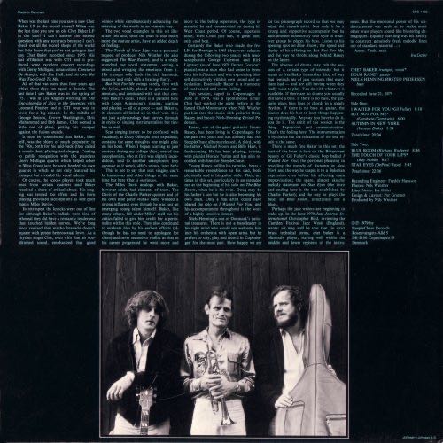 Touch of Your Lips, The - Baker, Chet 🇺🇸-Vinyl LP SteepleChase (12”) music collectible [Barcode 716043112210] - Main Image 2