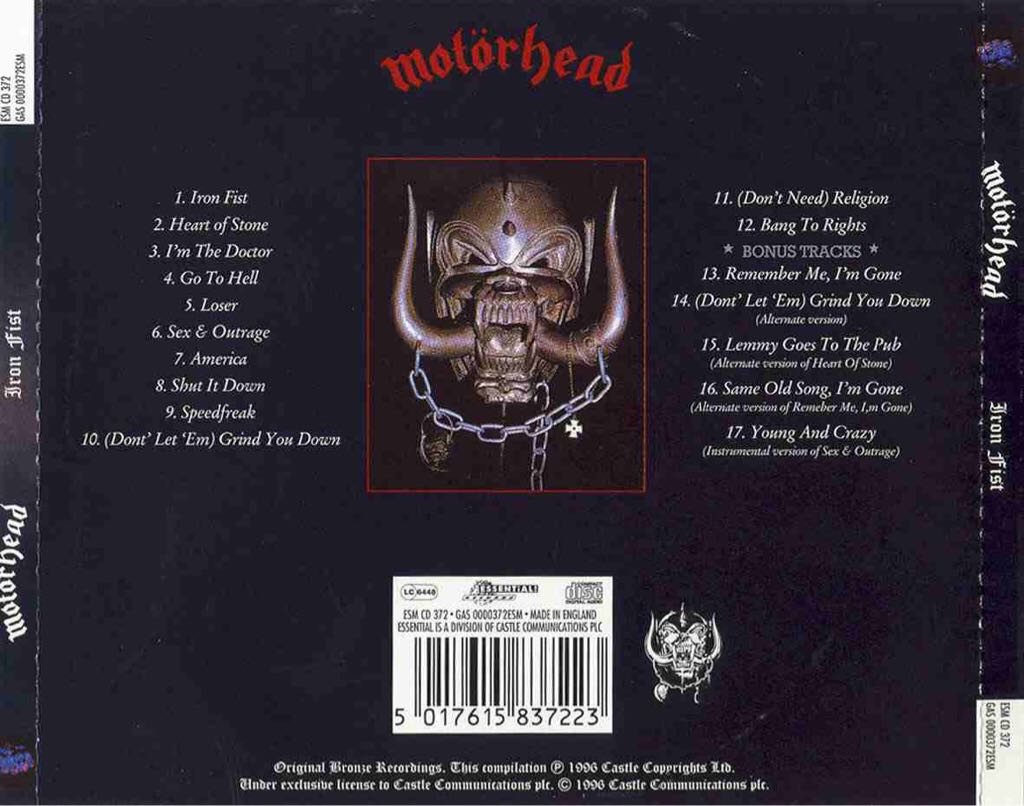 Iron Fist - Motorhead (12” - 36) music collectible - Main Image 2
