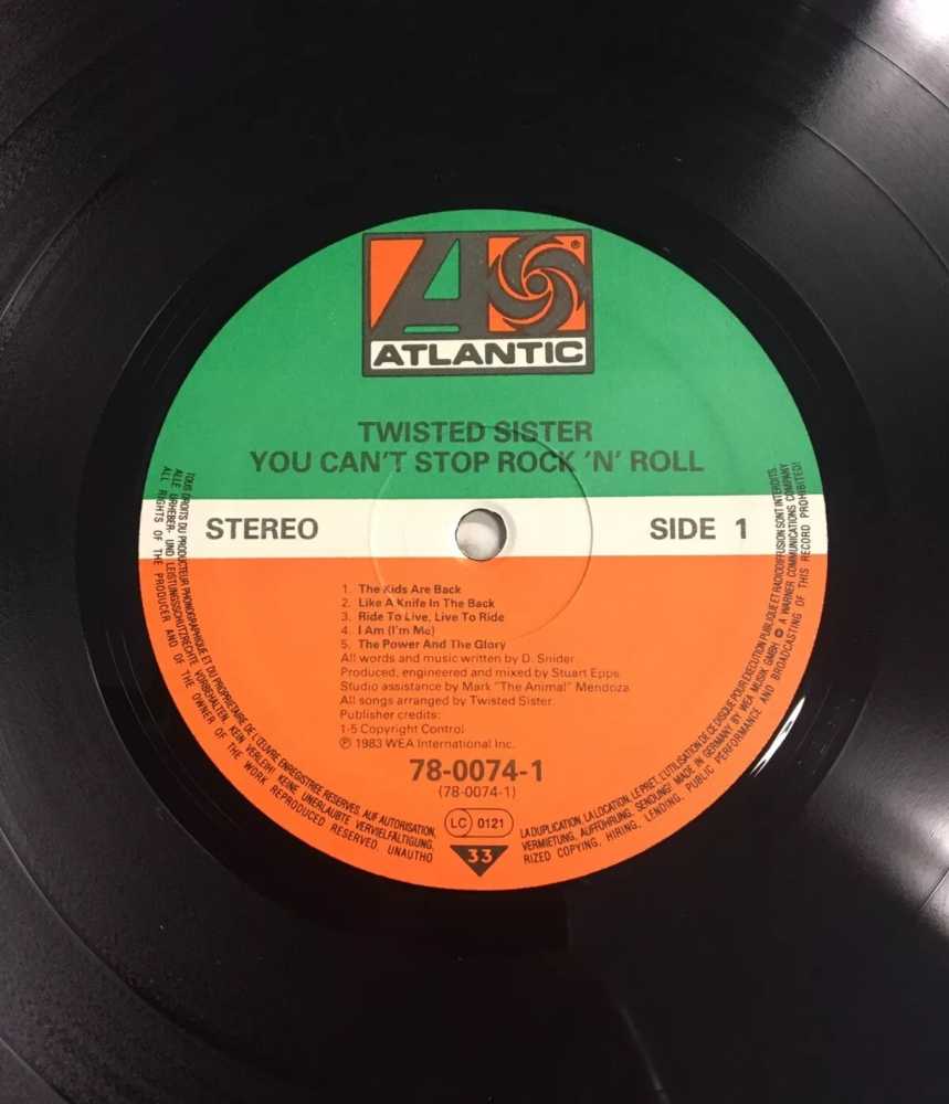 You Cant Stop Rock N Roll - Twisted Sister (12” - 38) music collectible [Barcode 075678007446] - Main Image 3
