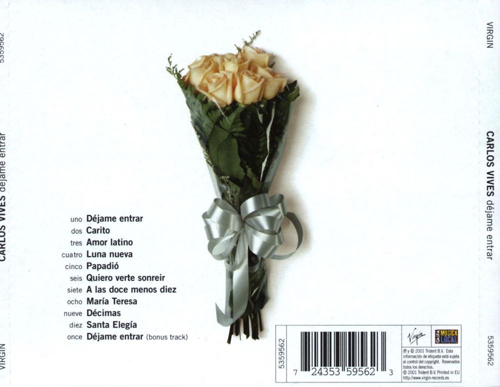 Dejame Entrar - Carlos Vives (CD) music collectible [Barcode 724353595623] - Main Image 2