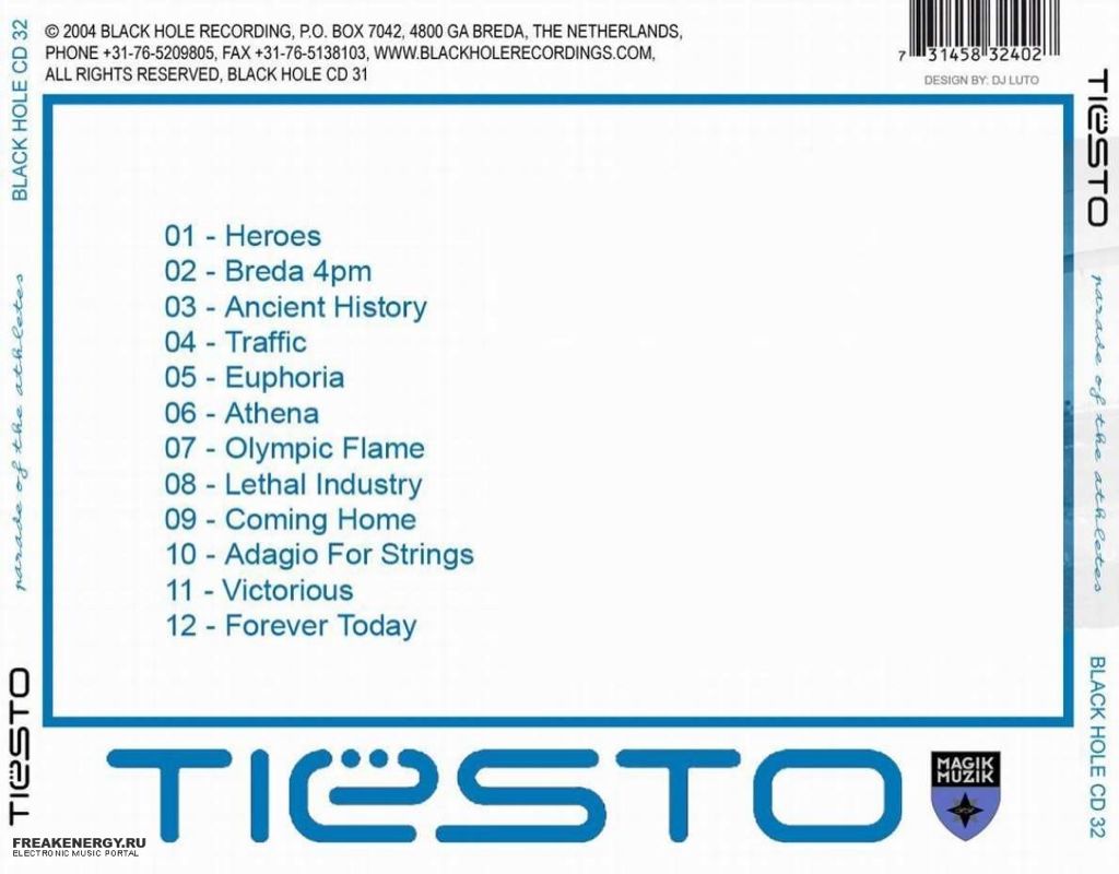 Parade of the Athletes - Tiesto (CD) music collectible [Barcode 5050072602423] - Main Image 2