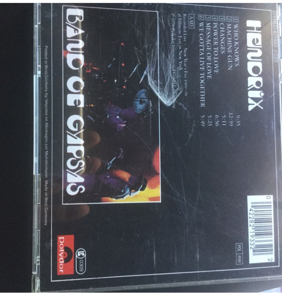 Band Of Gypsys - Hendrix, Jimi (12”) music collectible [Barcode 042282193322] - Main Image 2