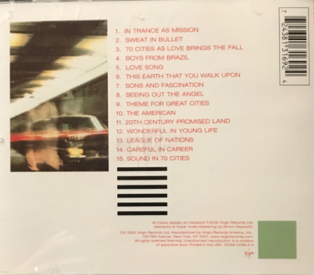 Sons And Fascination/ Sisters Feeling Call - Simple Minds (CD - 80) music collectible [Barcode 724381316924] - Main Image 2