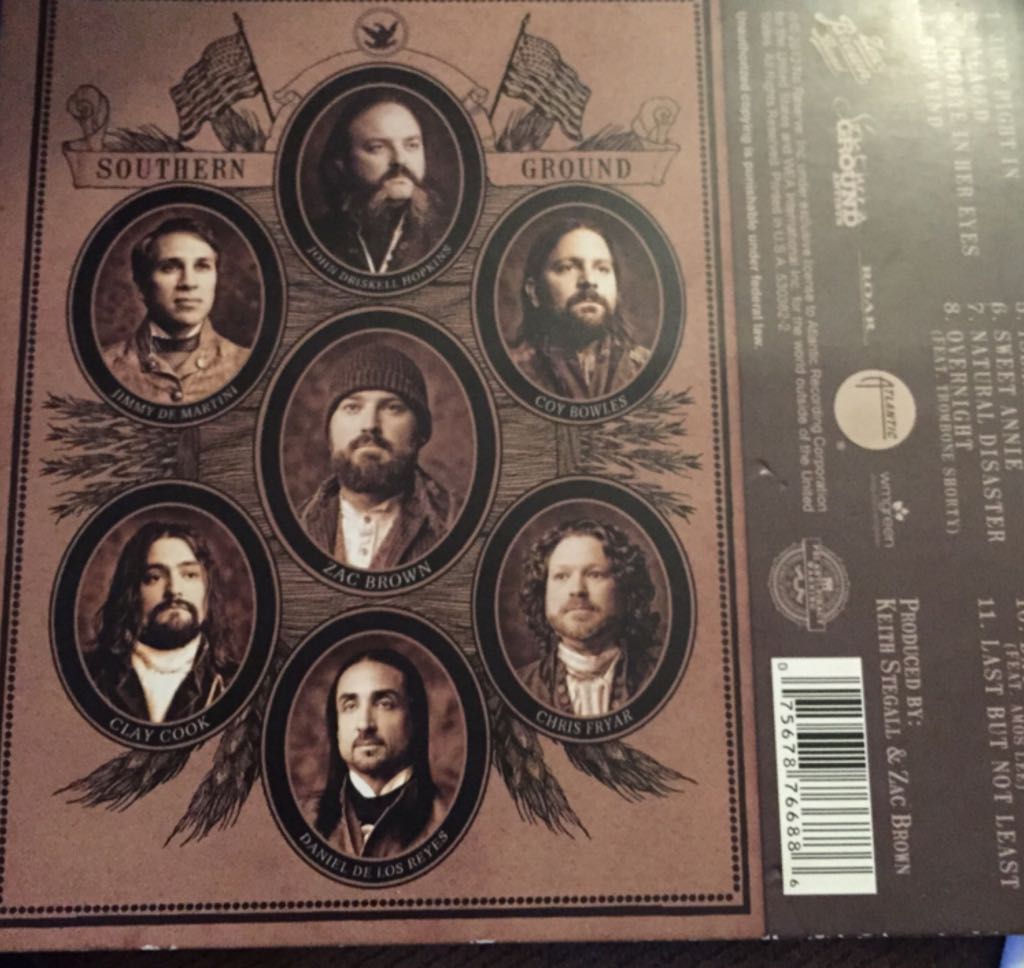 Uncaged - Zac Brown Band (CD - 45) music collectible [Barcode 075678766886] - Main Image 2
