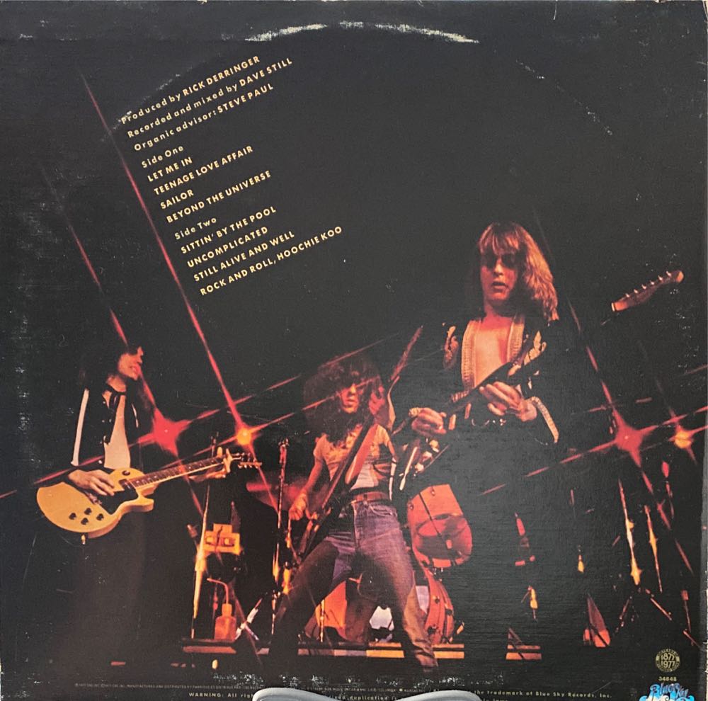 Live - Derringer, Rick (12”) music collectible - Main Image 2