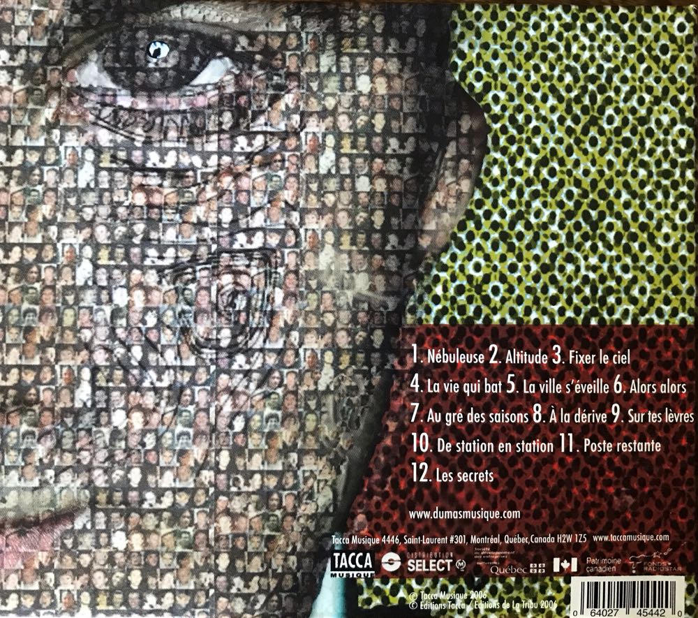 Fixer Le Temps - dumas (CD - 45) music collectible [Barcode 064027454420] - Main Image 2