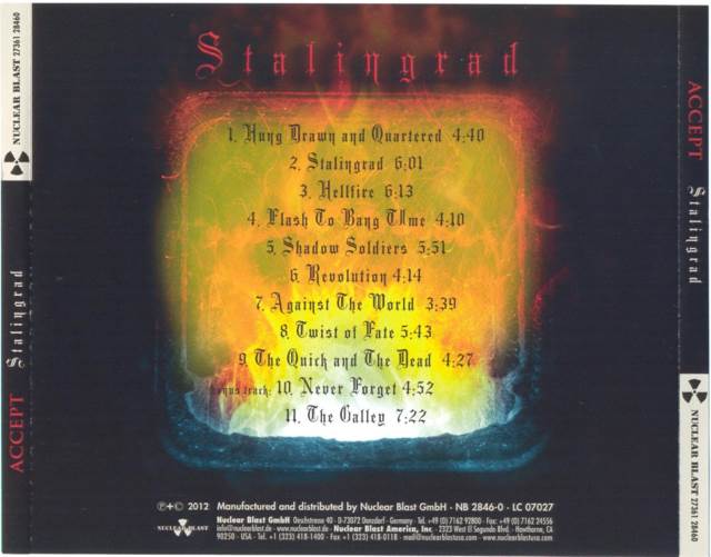 Stalingrad: Brothers In Death - Accept (CD-R - 56) music collectible [Barcode 727361284626] - Main Image 2