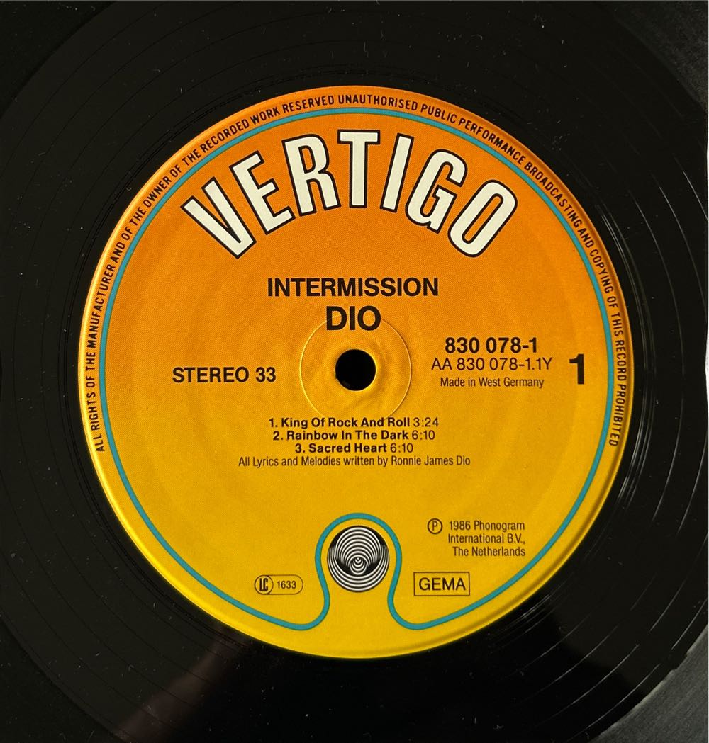 Intermission (Vinyl) - Dio (12”) music collectible [Barcode 042283007819] - Main Image 3