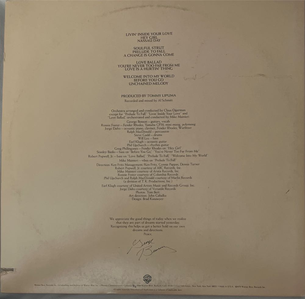 Livin’ Inside Your Love - George Benson (12” - 67) music collectible - Main Image 2