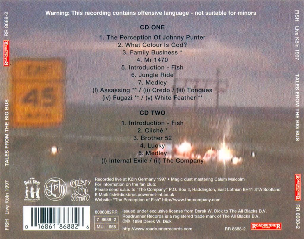 Tales From The Big Bus - Fish (CD) music collectible [Barcode 5034349000051] - Main Image 2