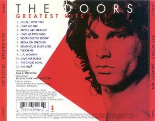 Greatest Hits - The Doors (12” - 44) music collectible - Main Image 2