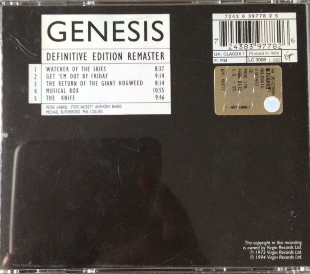 Genesis Live - Genesis (CD - 47) music collectible [Barcode 724383977826] - Main Image 2