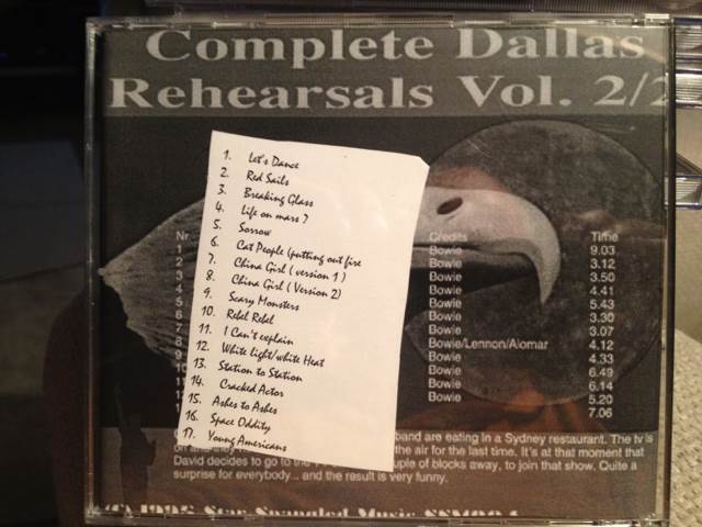Complete Dallas Rehearsels 1983 - David Bowie (CD) music collectible - Main Image 2