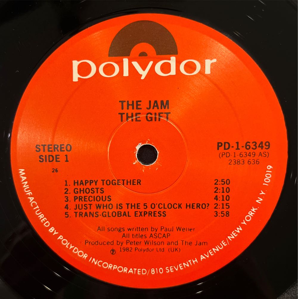 The Gift - The Jam (12”) music collectible [Barcode 042282328526] - Main Image 3
