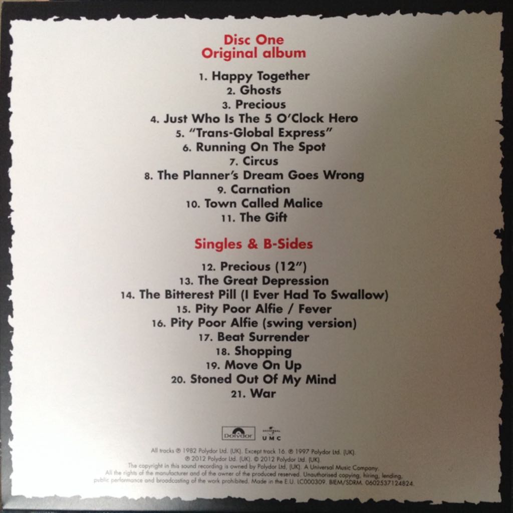 The Gift - Jam, The (CD - 32) music collectible - Main Image 2