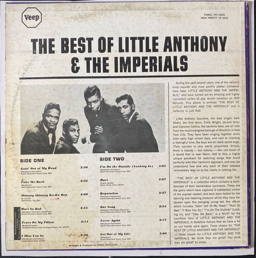 Best Of - Little Anthony (12”) music collectible - Main Image 2
