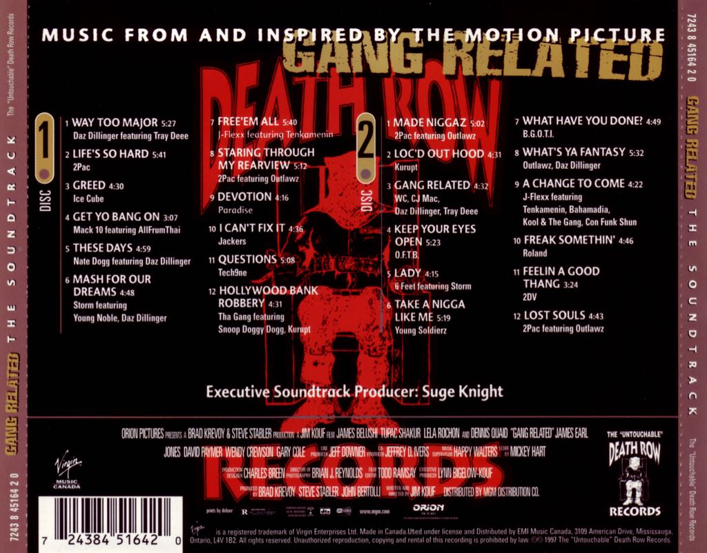 Gang Related - Various Artists (CD) music collectible [Barcode 049925350920] - Main Image 2