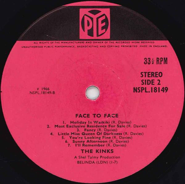 Face To Face - The Kinks (12”) music collectible [Barcode 5414939639814] - Main Image 4