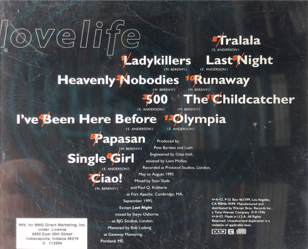 Lovelife - Lush (CD) music collectible [Barcode 5413356821727] - Main Image 2