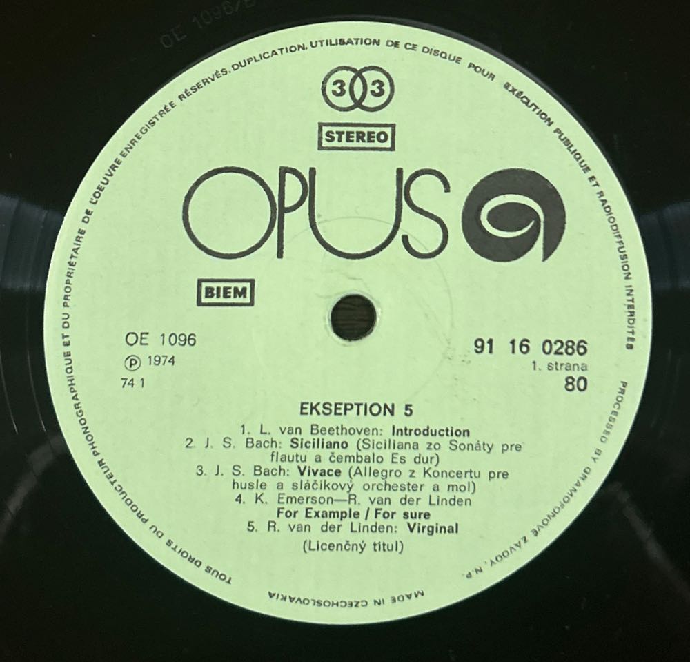 Ekseption 5 - Ekseption (12”) music collectible - Main Image 3