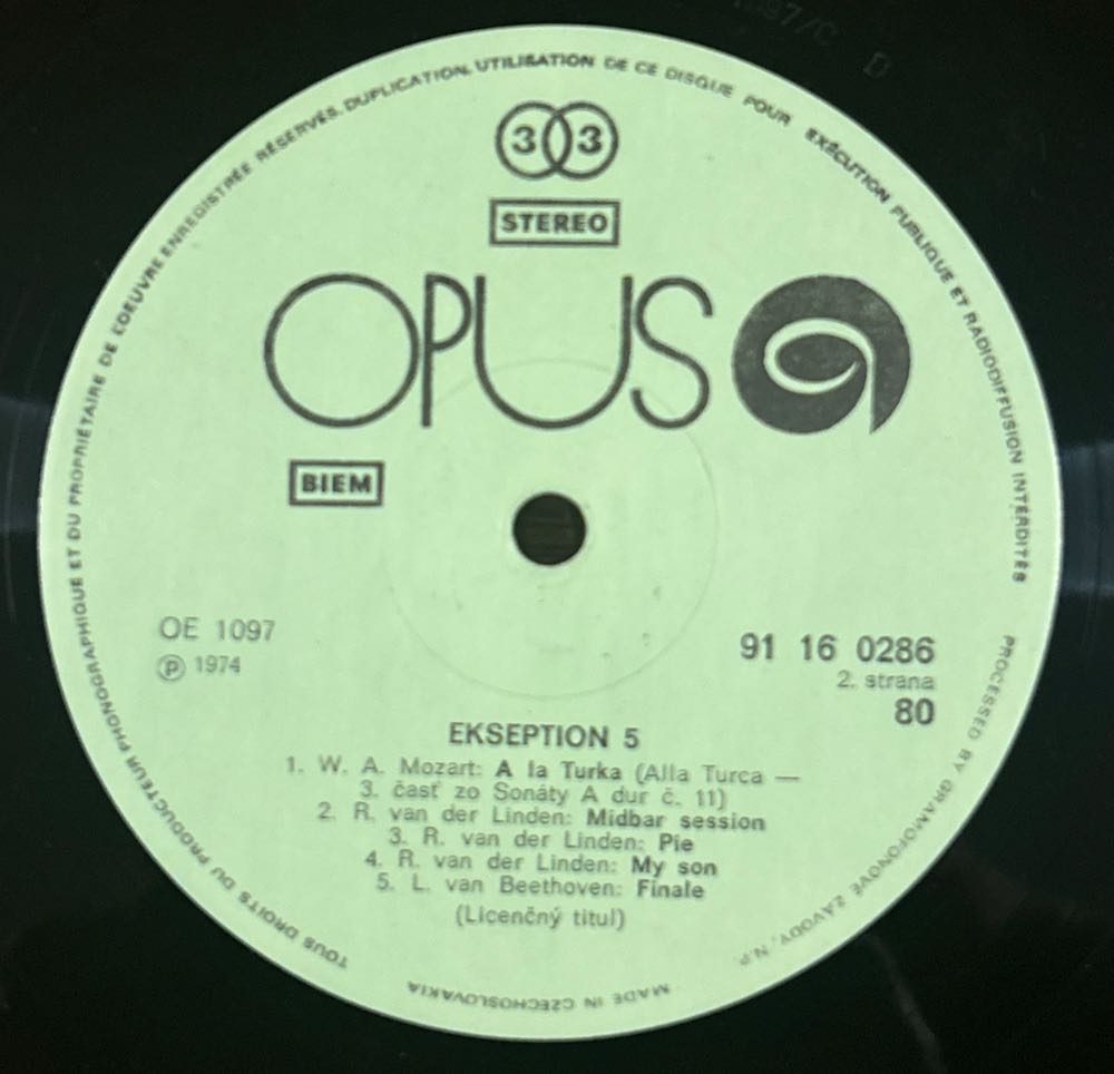 Ekseption 5 - Ekseption (12”) music collectible - Main Image 4