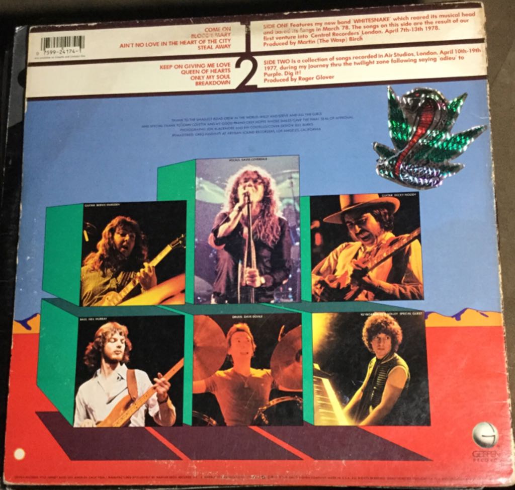 Snakebite - Whitesnake (CD) music collectible [Barcode 075992417419] - Main Image 2