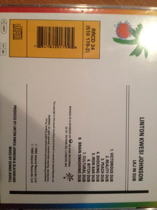 Lkj In Dub - Linton Kwesi Johnson (CD) music collectible - Main Image 2