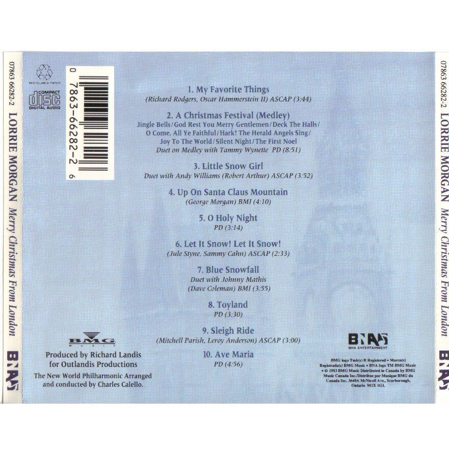 Merry Christmas From London - Morgan, Lorrie (CD - 42) music collectible [Barcode 755174458026] - Main Image 2