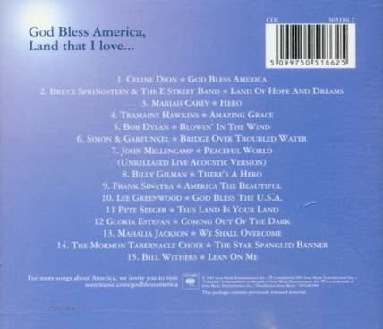 God Bless America Twin Towers Benefit Fund Tape - Various (CD) music collectible [Barcode 696998630048] - Main Image 2