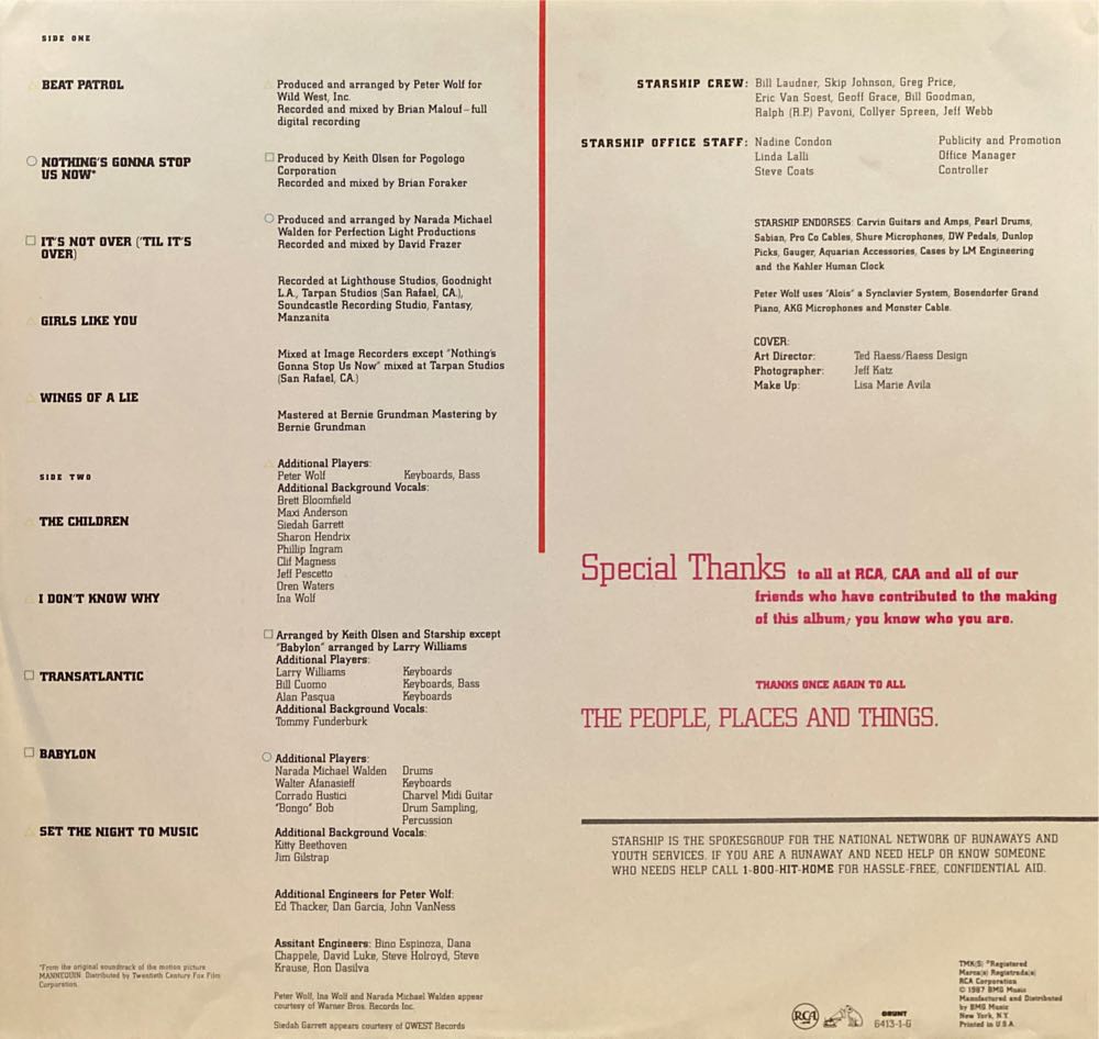 No Protection - Starship (12”) music collectible [Barcode 078635641318] - Main Image 4