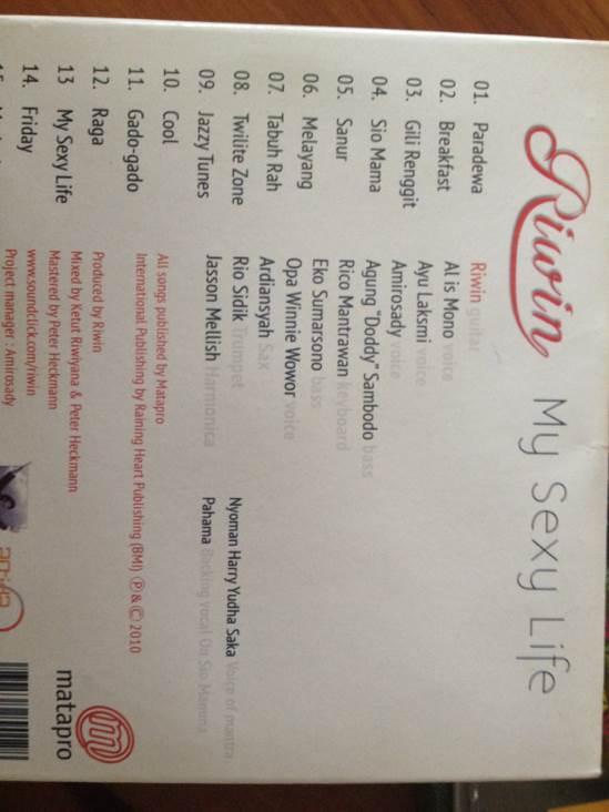 My Sexy Life - riwin (CD) music collectible - Main Image 2