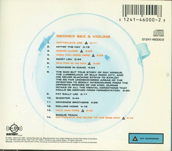 Sex & Violins - Rednex (MP3 - 45) music collectible [Barcode 020831126823] - Main Image 2
