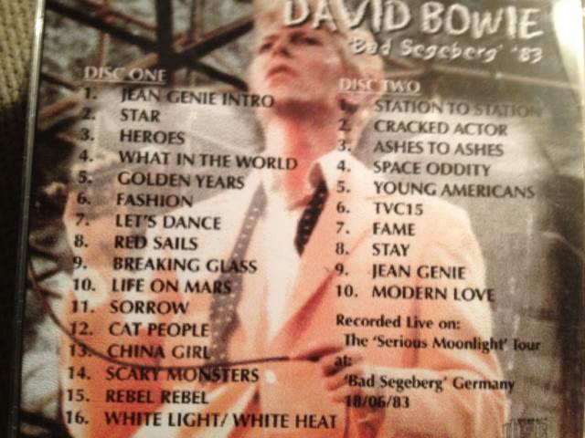 Bad Segeberg -83 Cd2 - David Bowie (CD) music collectible - Main Image 2