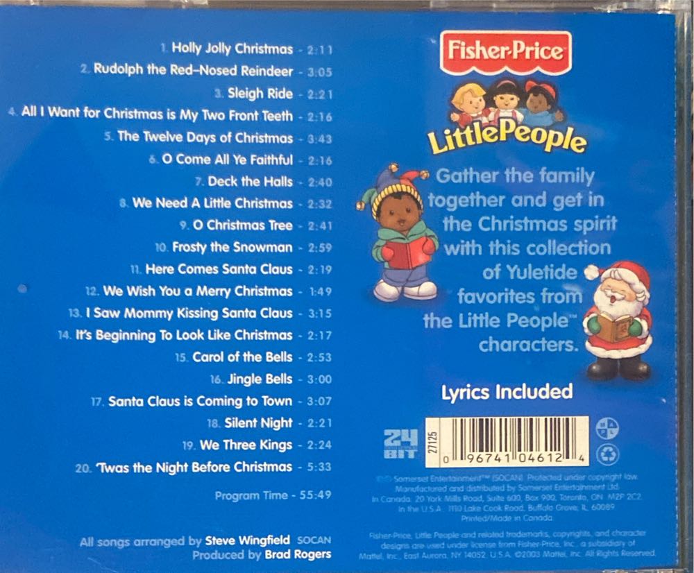 Little People Chrstimas Sing Along Fisher PriceSealed - Children’s (CD) music collectible [Barcode 096741046124] - Main Image 2