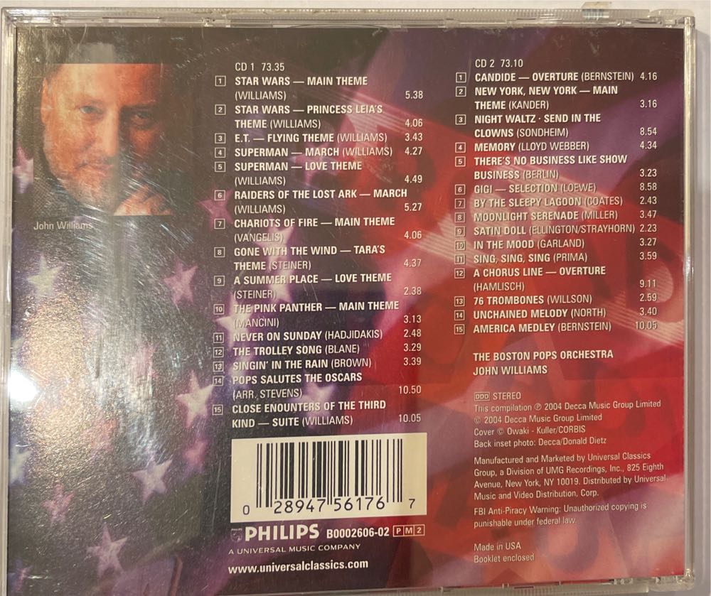 Encore: John Williams and Boston Pops - Boston Pops (CD) music collectible [Barcode 028947561767] - Main Image 2