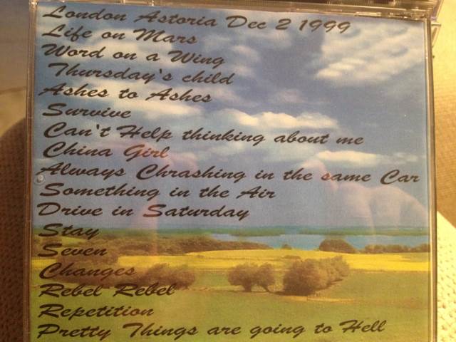 London Astoria Dec 2 1999 Cd1 - David Bowie (CD) music collectible - Main Image 2