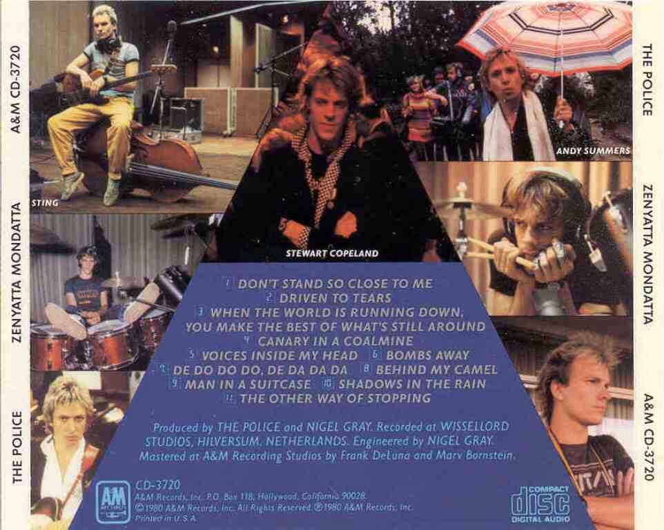 Zenyatta Mondatta - Police, The (Cassette - 38) music collectible [Barcode 082839372015] - Main Image 2