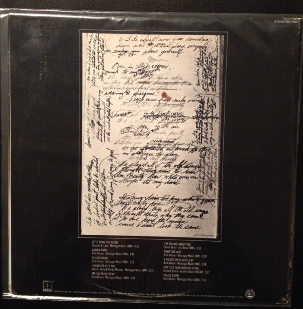 Garden Party - Rick Nelson (12”) music collectible - Main Image 2