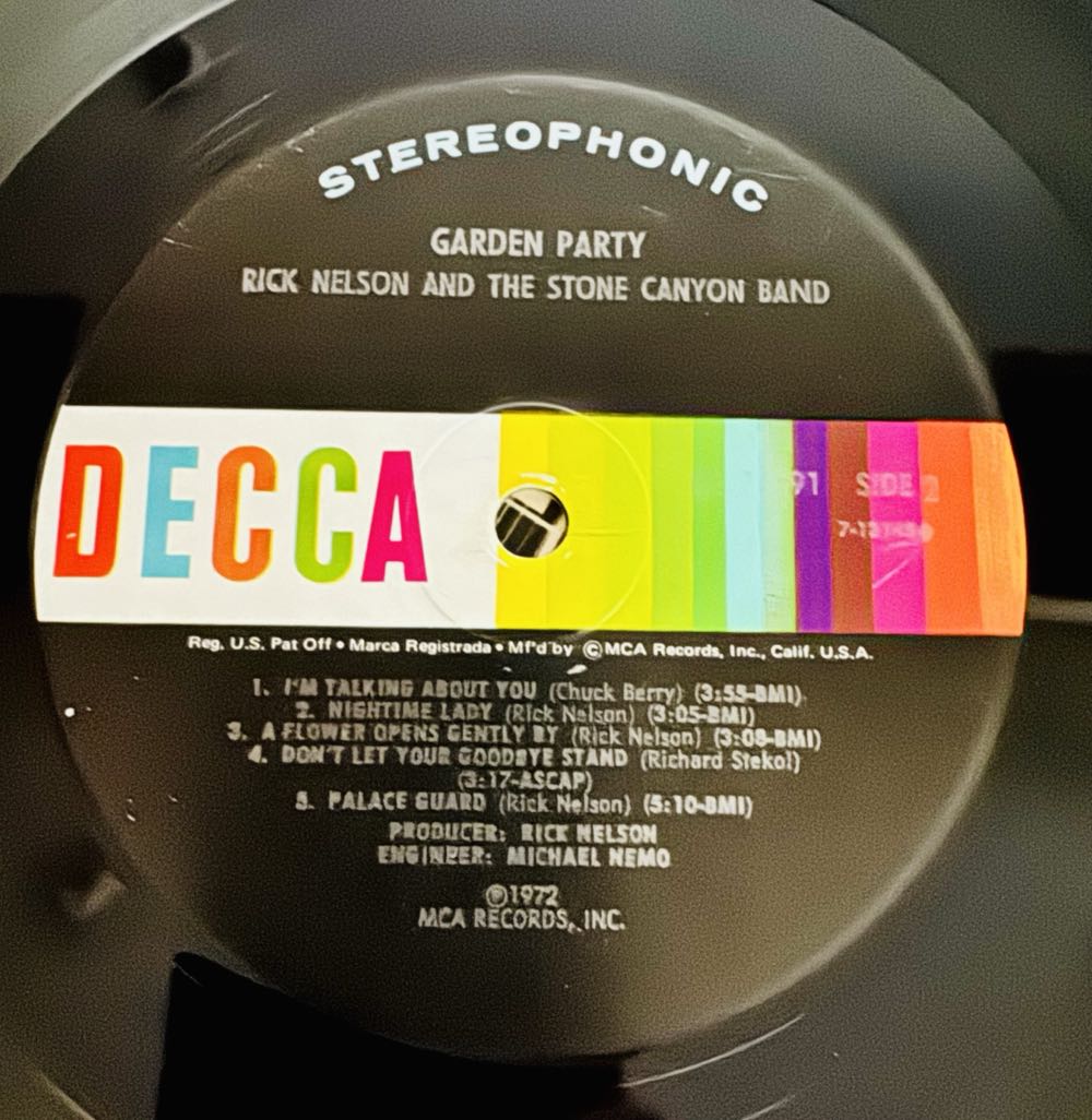 Garden Party - Rick Nelson (12”) music collectible - Main Image 3