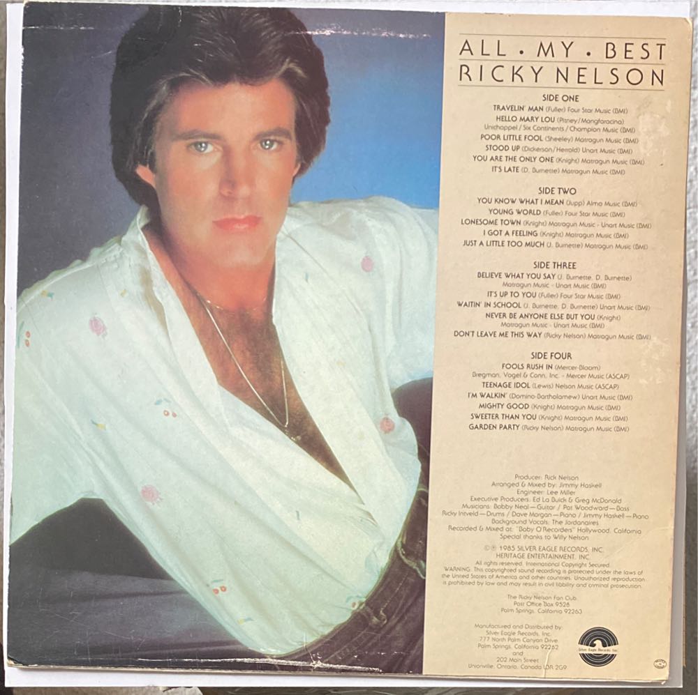 All My Best - Nelson, Ricky (12”) music collectible - Main Image 2