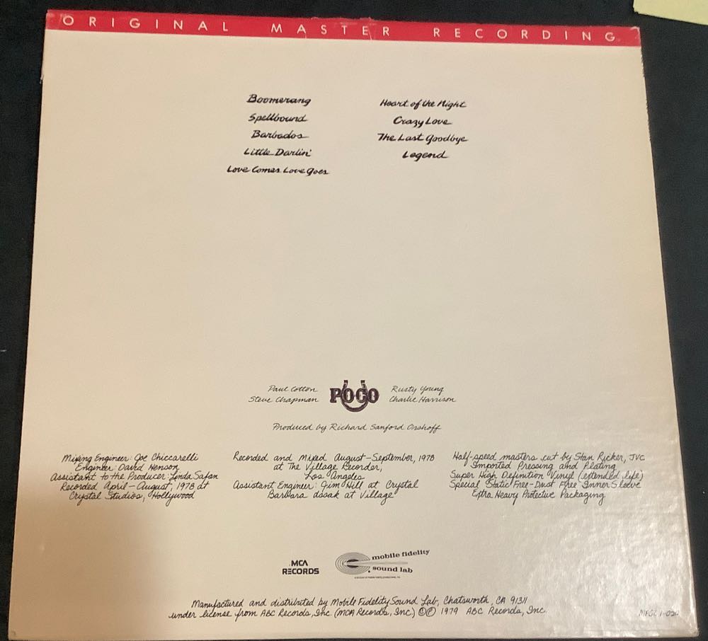 Legend - Poco (12”) music collectible [Barcode 076741711710] - Main Image 2