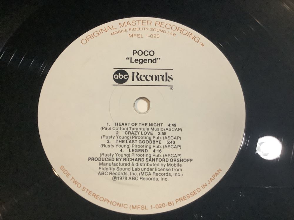 Legend - Poco (12”) music collectible [Barcode 076741711710] - Main Image 4