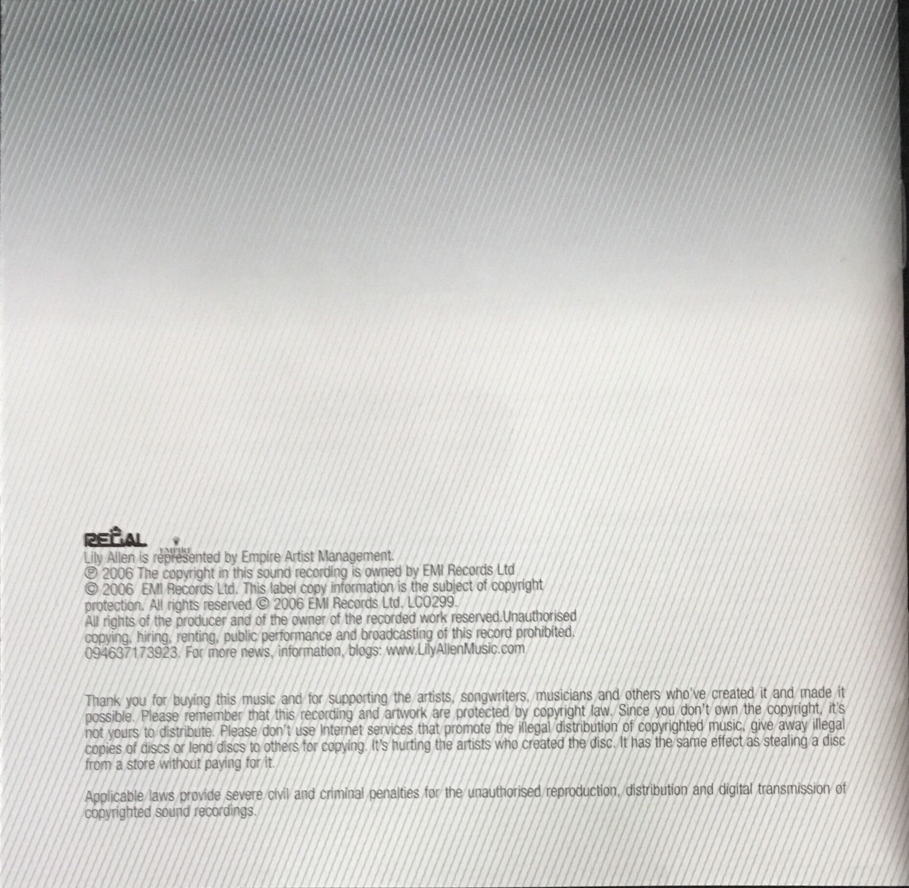 Alright, Still... - Lily Allen (CD - 37:12) music collectible [Barcode 094637173923] - Main Image 3