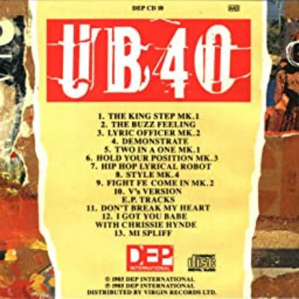 Baggariddim  - UB40 (CD) music collectible [Barcode 077778638728] - Main Image 2