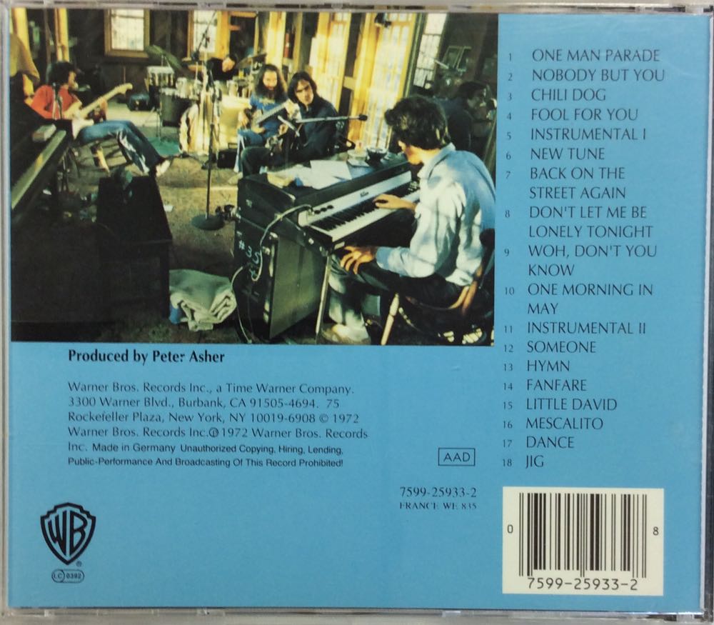 One Man Dog - Taylor, James (CD - 38) music collectible [Barcode 075992593328] - Main Image 3